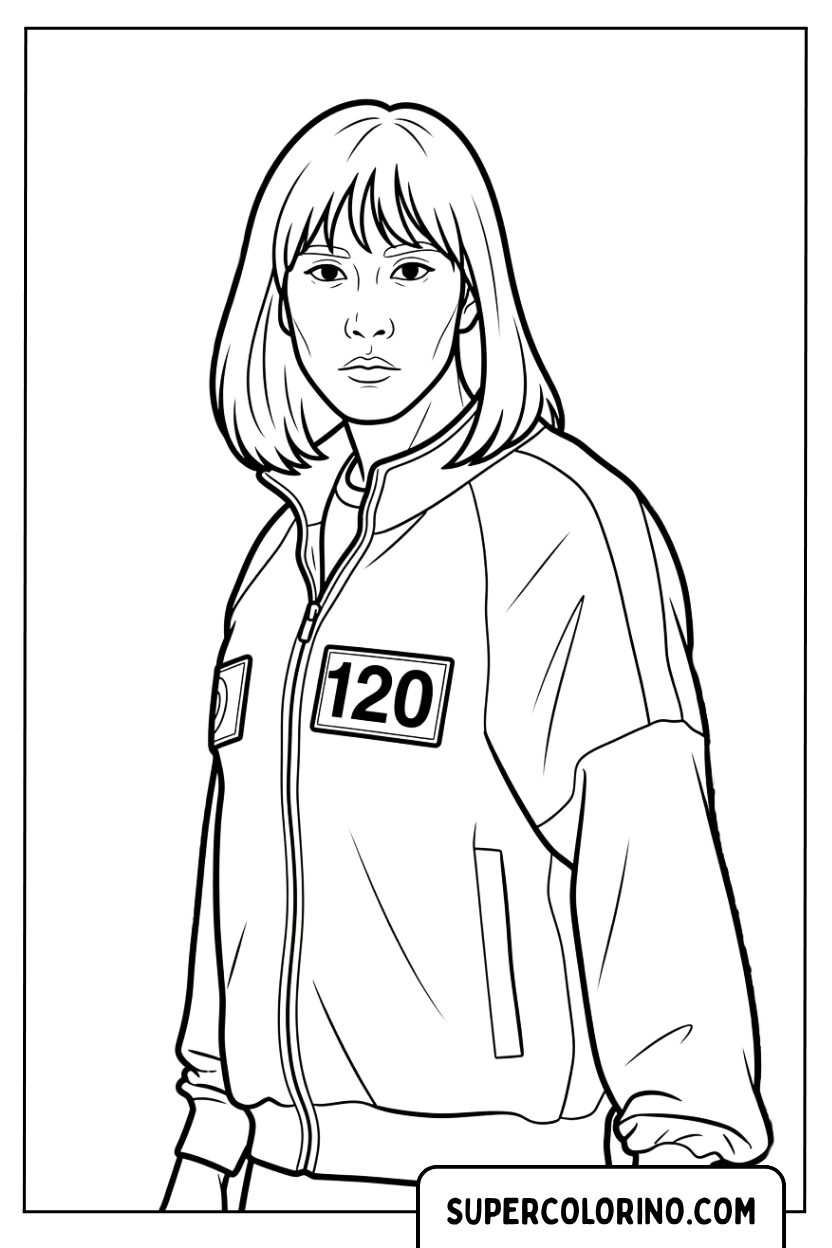 Disegni del personaggio numero 120 di Squid Game