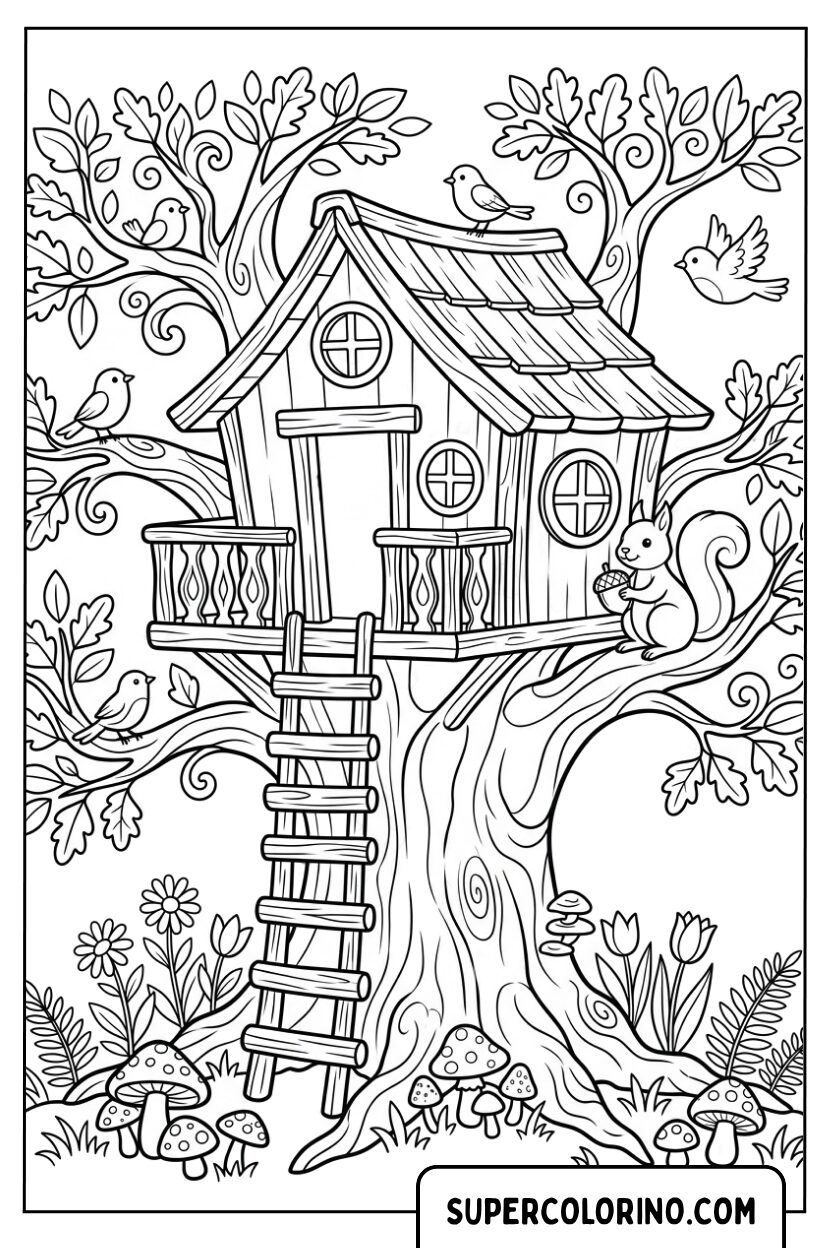 Disegni di una bella casa sull albero