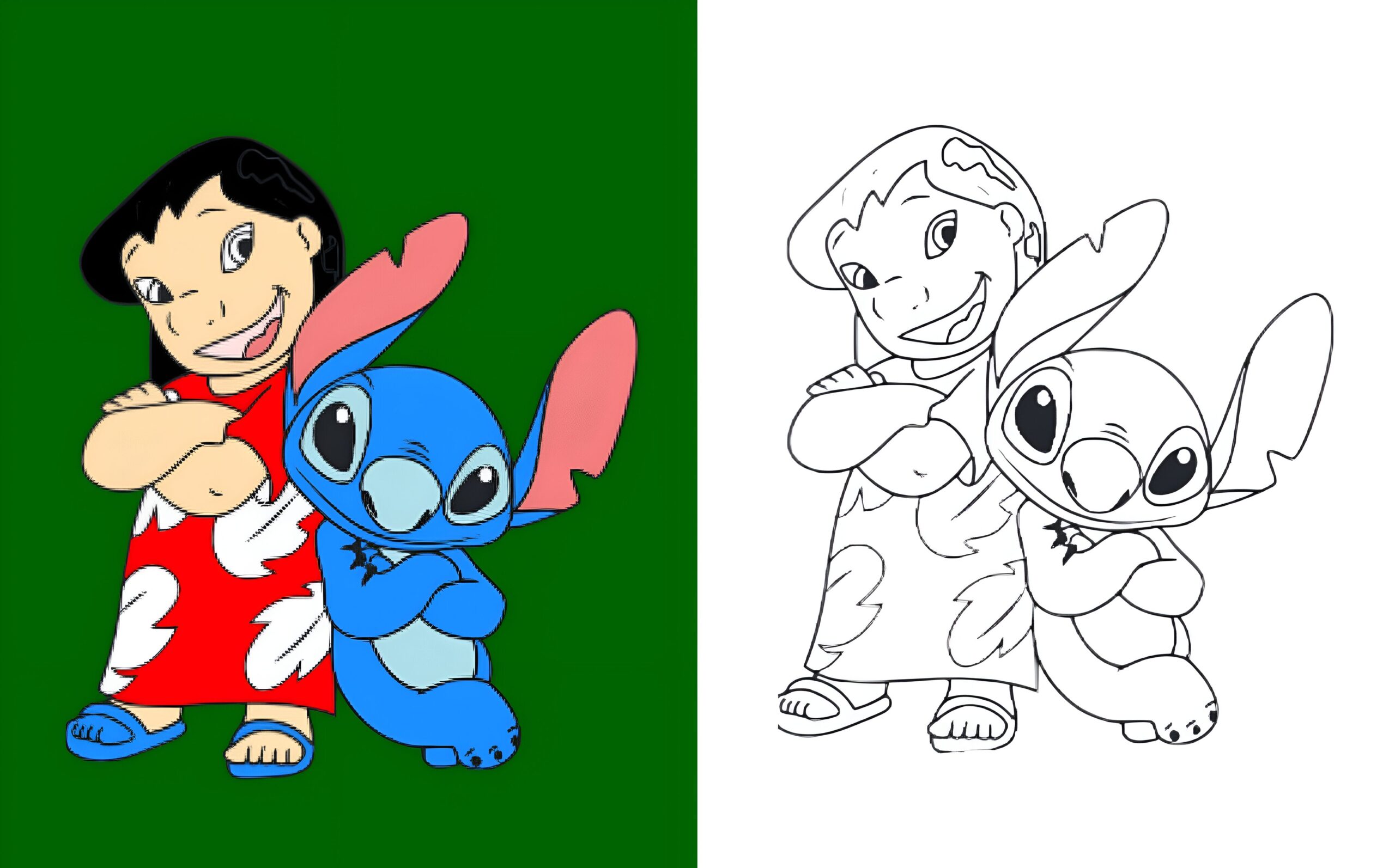 Coloriages Lilo et Stitch ft