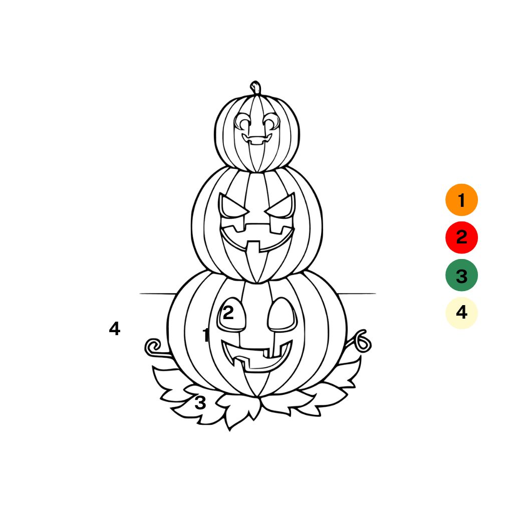 Disegni da colorare di zucche di Halloween