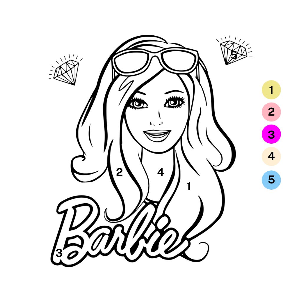 Mooie Barbie kleurplaten