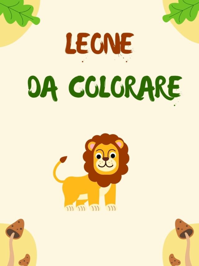 Leone da colorare