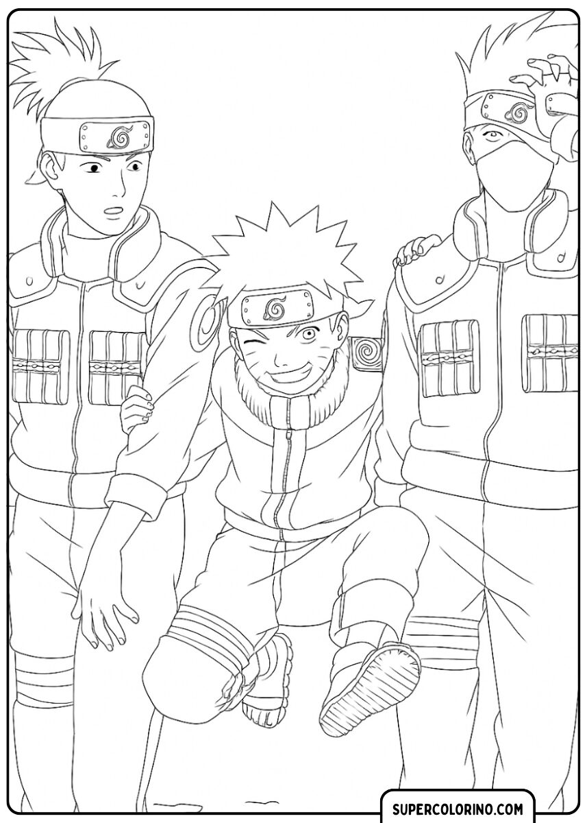 Naruto-Malseite mit Shikamaru und Kakashi.