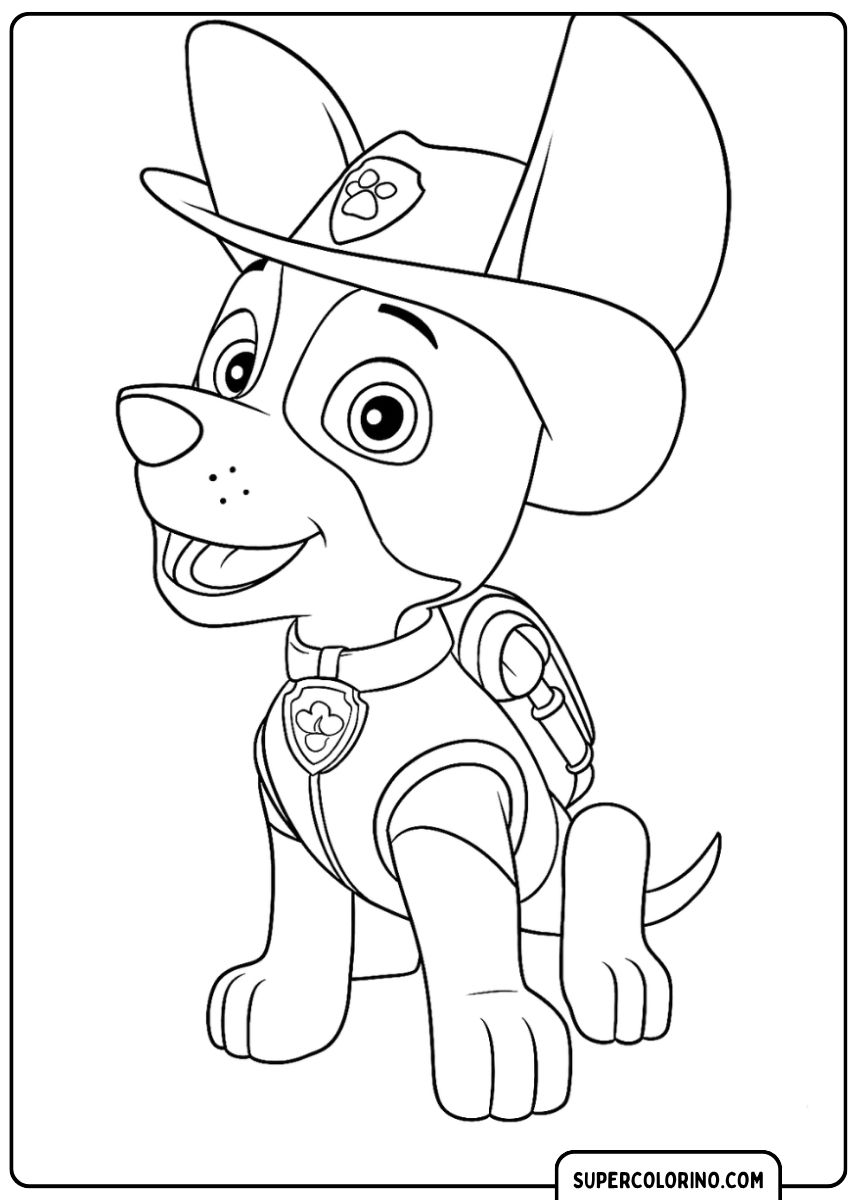 Coloriage PAW Patrol : Traquez le chihuahua avec le chapeau de la jungle.