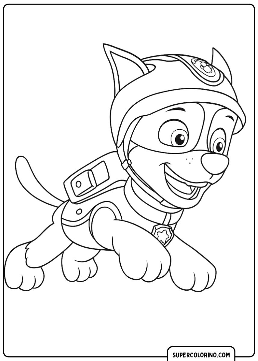 Coloriage PAW Patrol : Poursuivez le chiot espion en action.