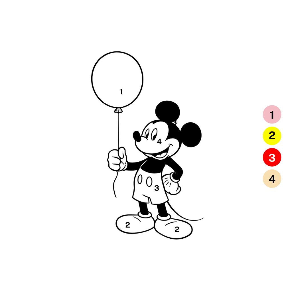 Coloriages amusants de Mickey