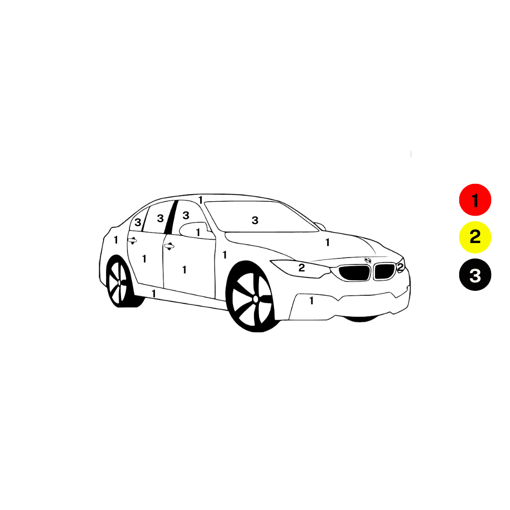 Lustige BMW Malvorlagen