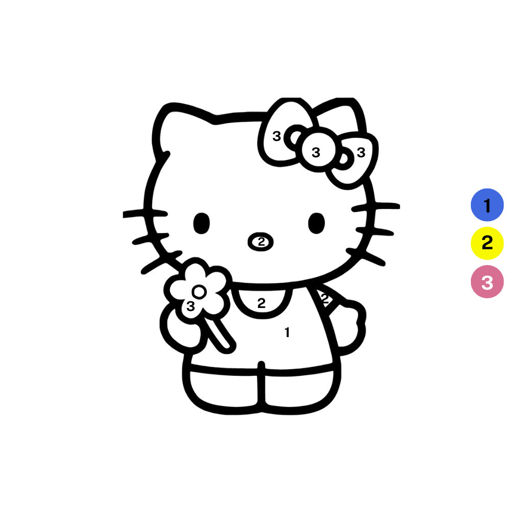 Hallo Kitty kleurplaat