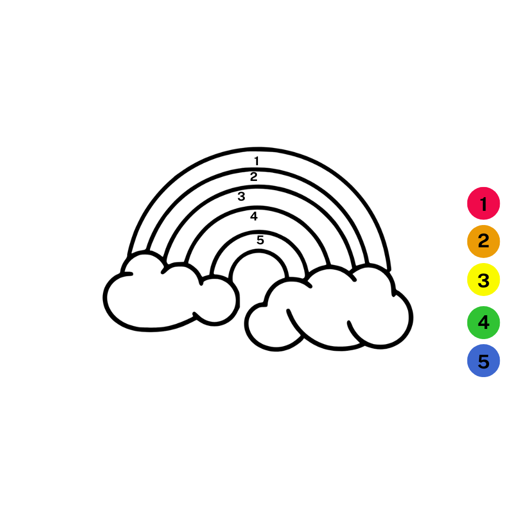 Coloriages arc-en-ciel amusants