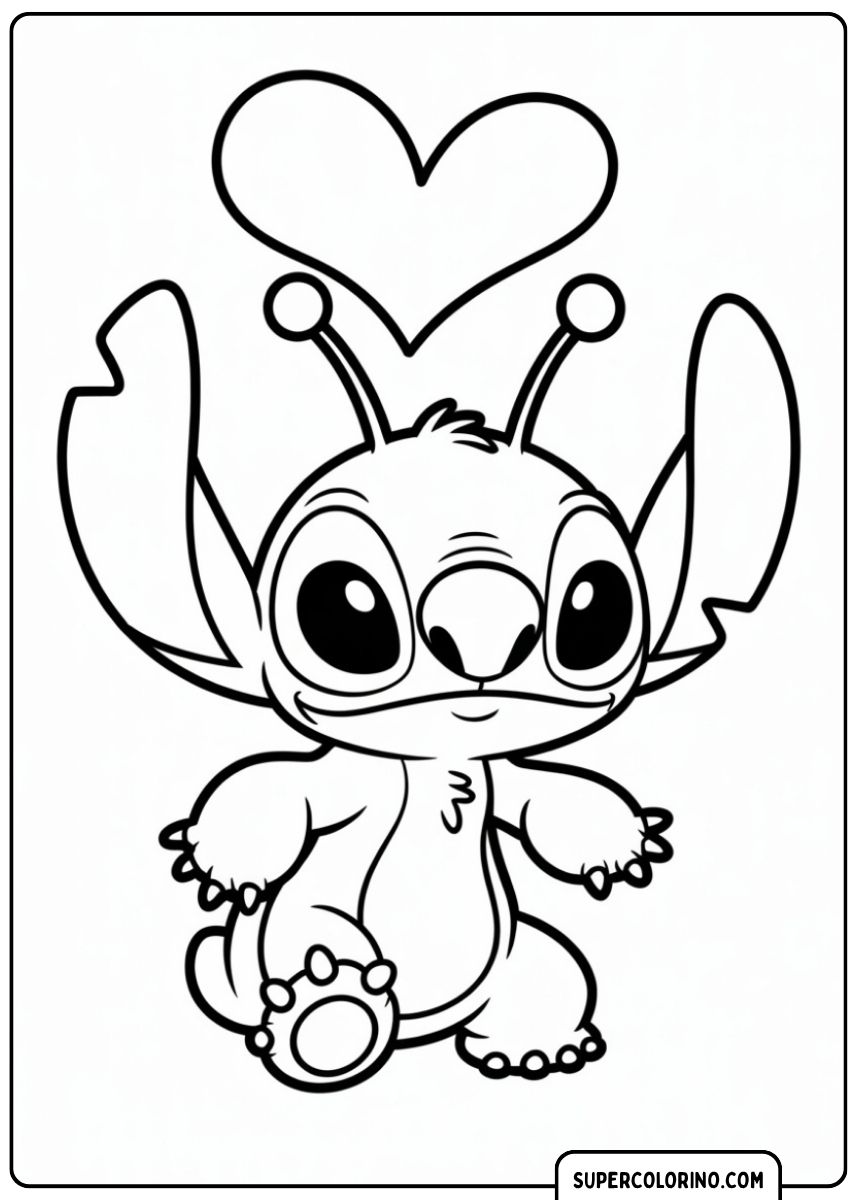 Kleurplaat: Lilo Stitch