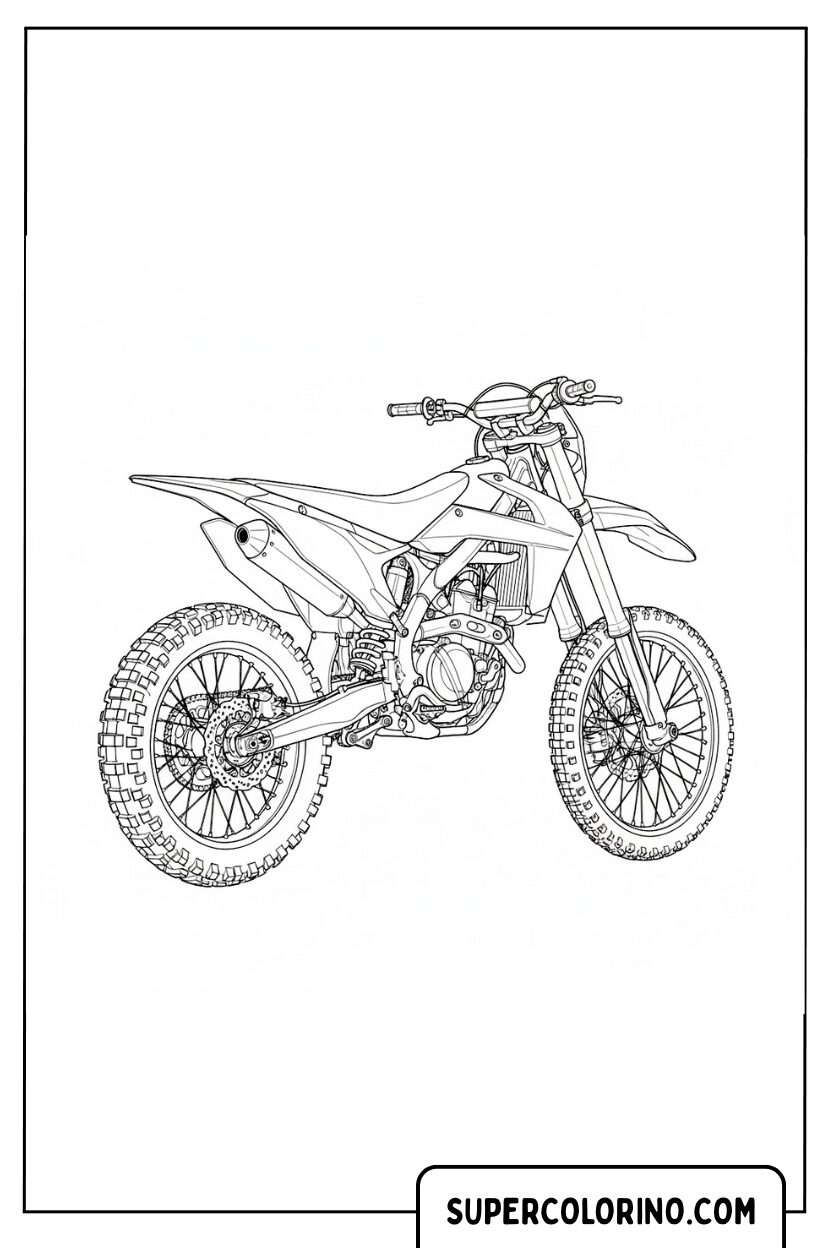 Coloriage de motocross professionnel