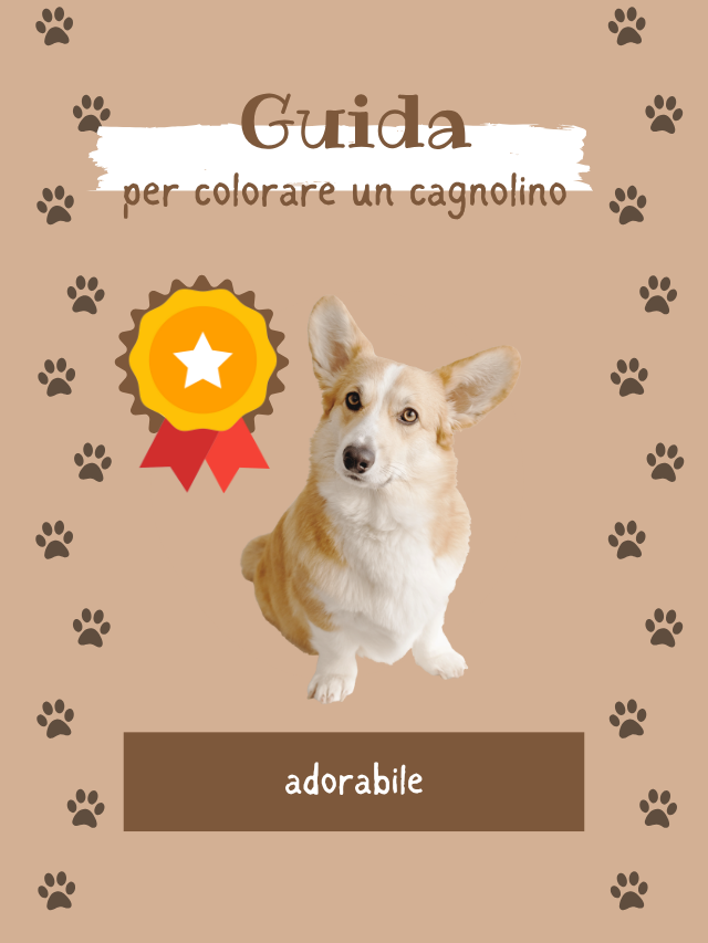 Guida per colorare un cagnolino adorabile