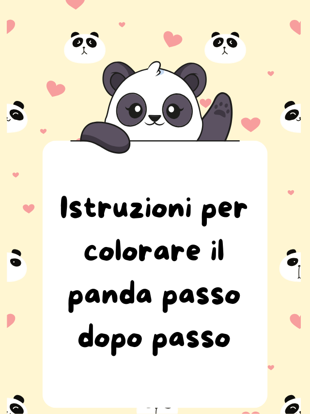 Istruzioni per colorare il panda passo dopo passo