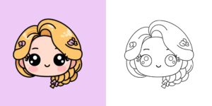 Ausmalbilder Rapunzel ft