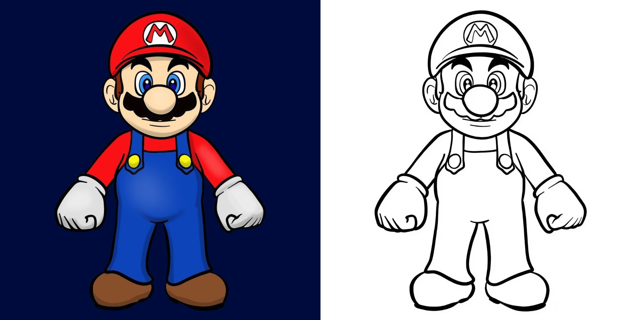 Super Mario kleurplaat ft