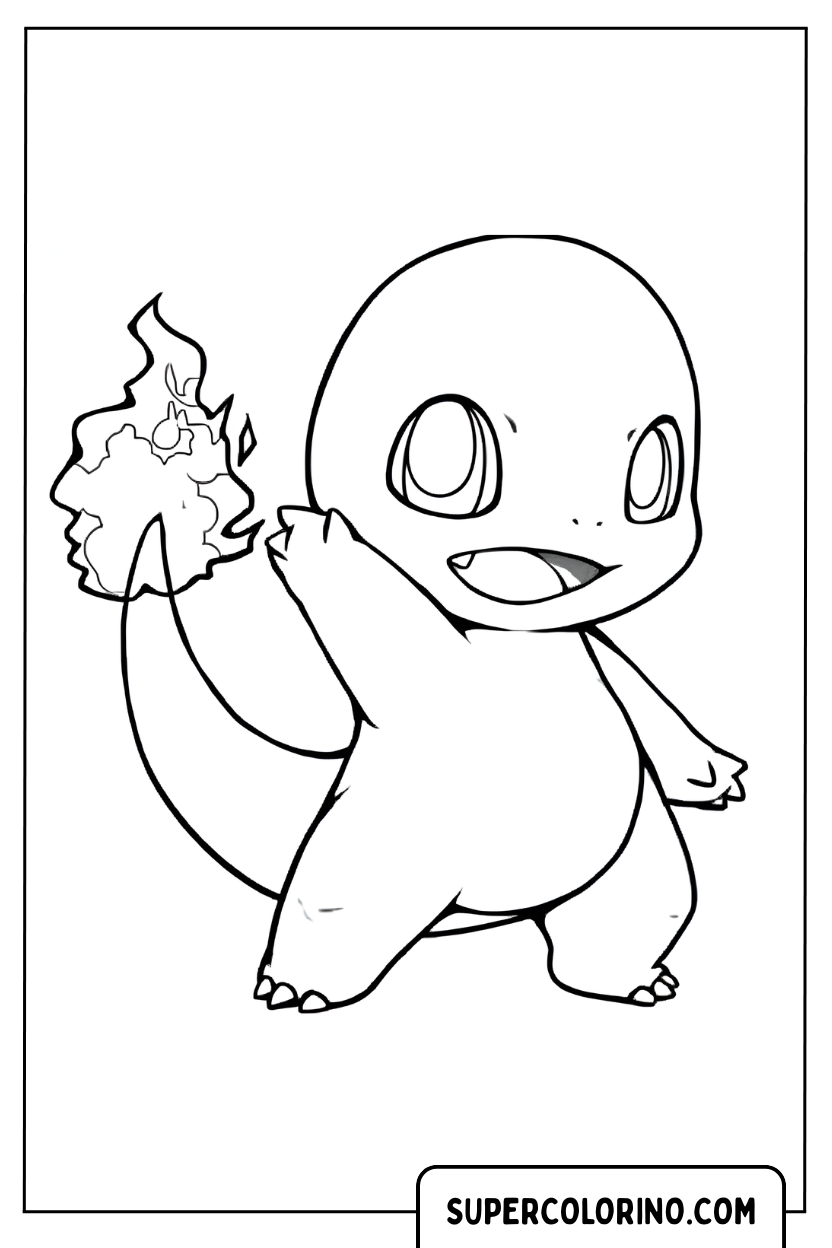 Charmander kleurplaat
