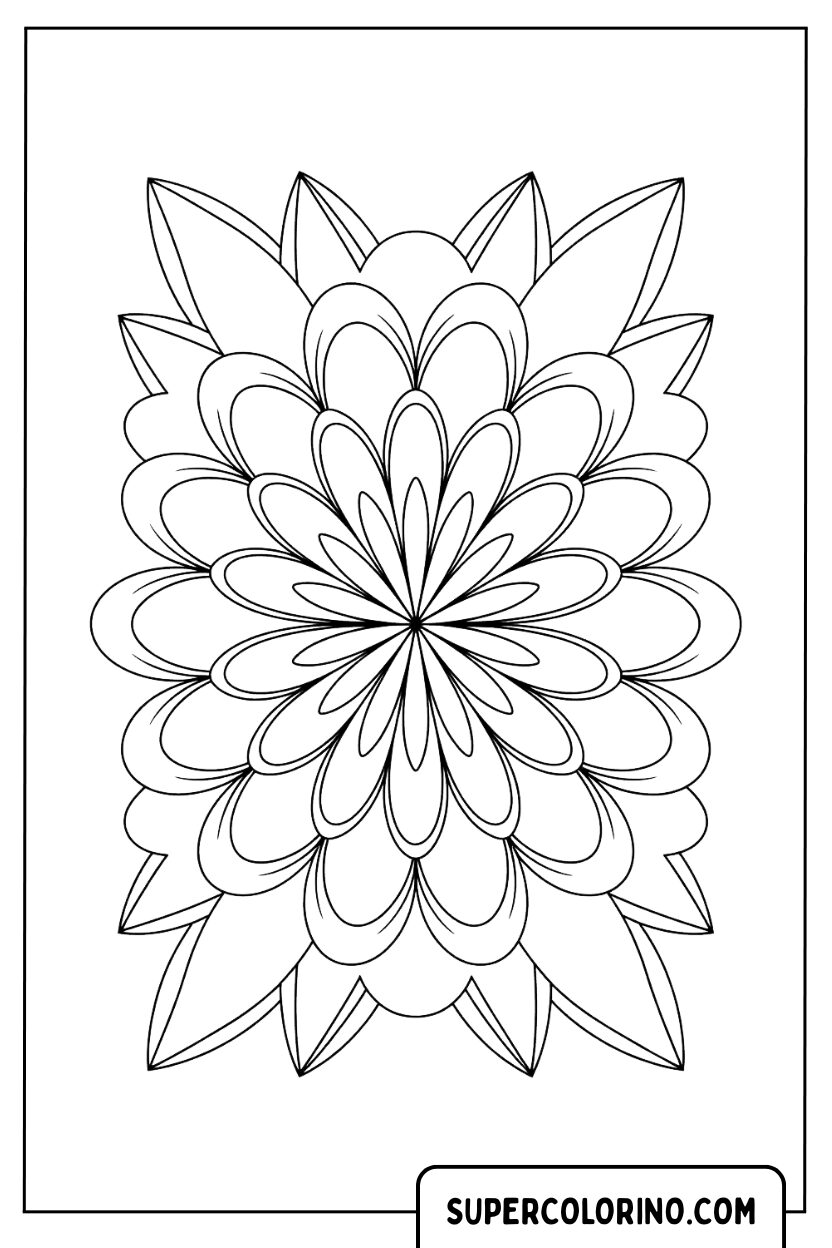 Designo-Blume mit überlappenden Blütenblättern