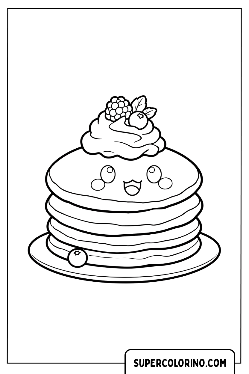 Conception simple de crêpes au sirop à colorer