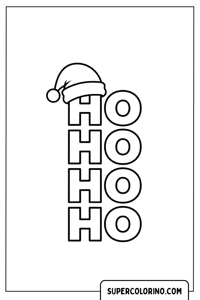 Coloriages de Noël HO HO HO