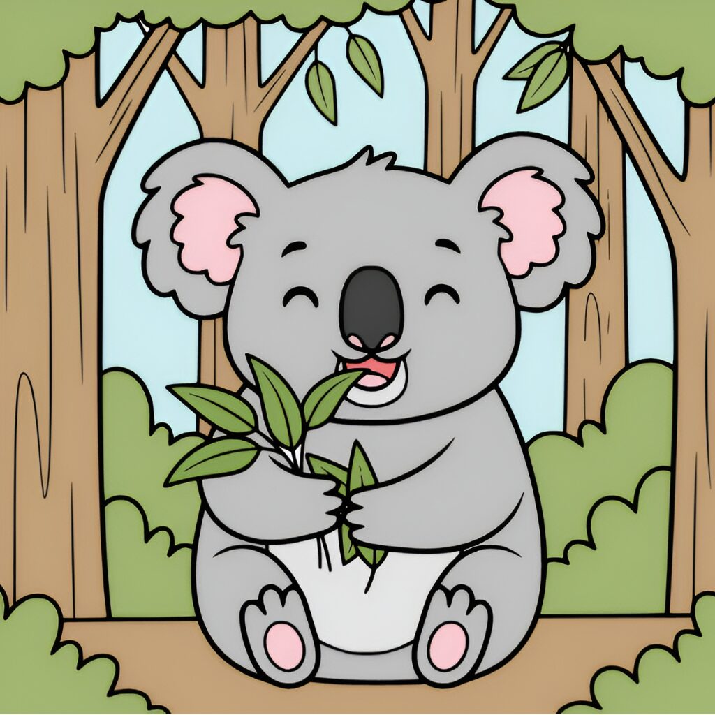 Coloriages de koala numérotés