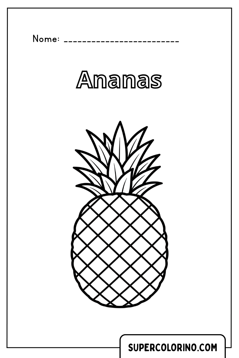 Malvorlage Ananas