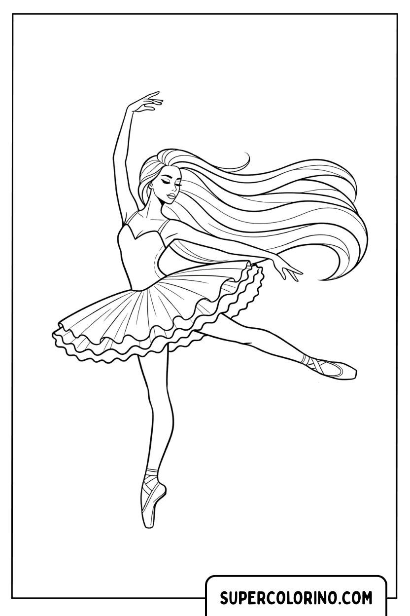 Elegante Ballerina-Malseite