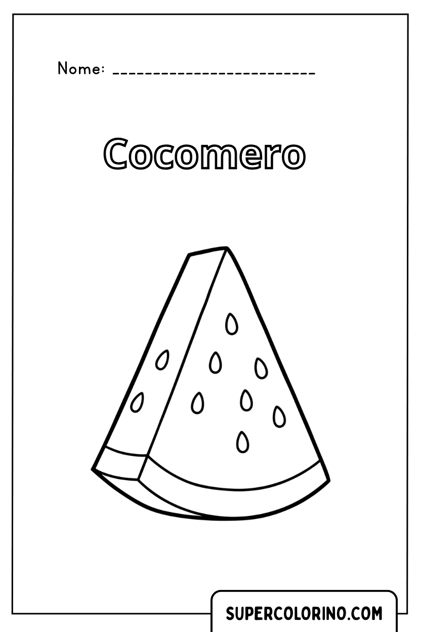 Malvorlage Wassermelone