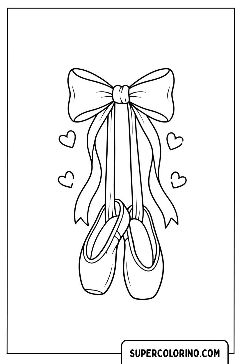 Ausmalbild: Ballettschuhe