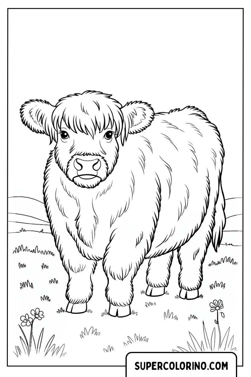 Malvorlage Hochlandkalb
