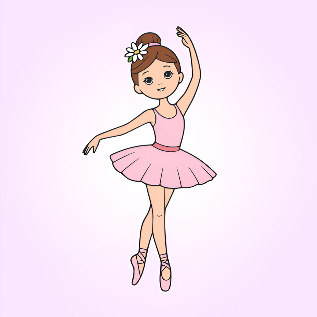 Ausmalbild Ballerina
