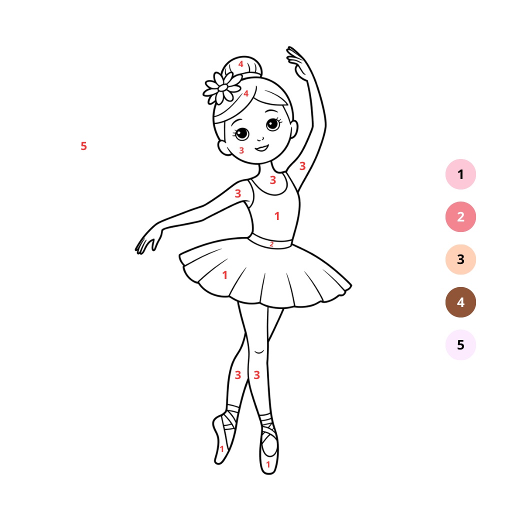 Ausmalbild Ballerina