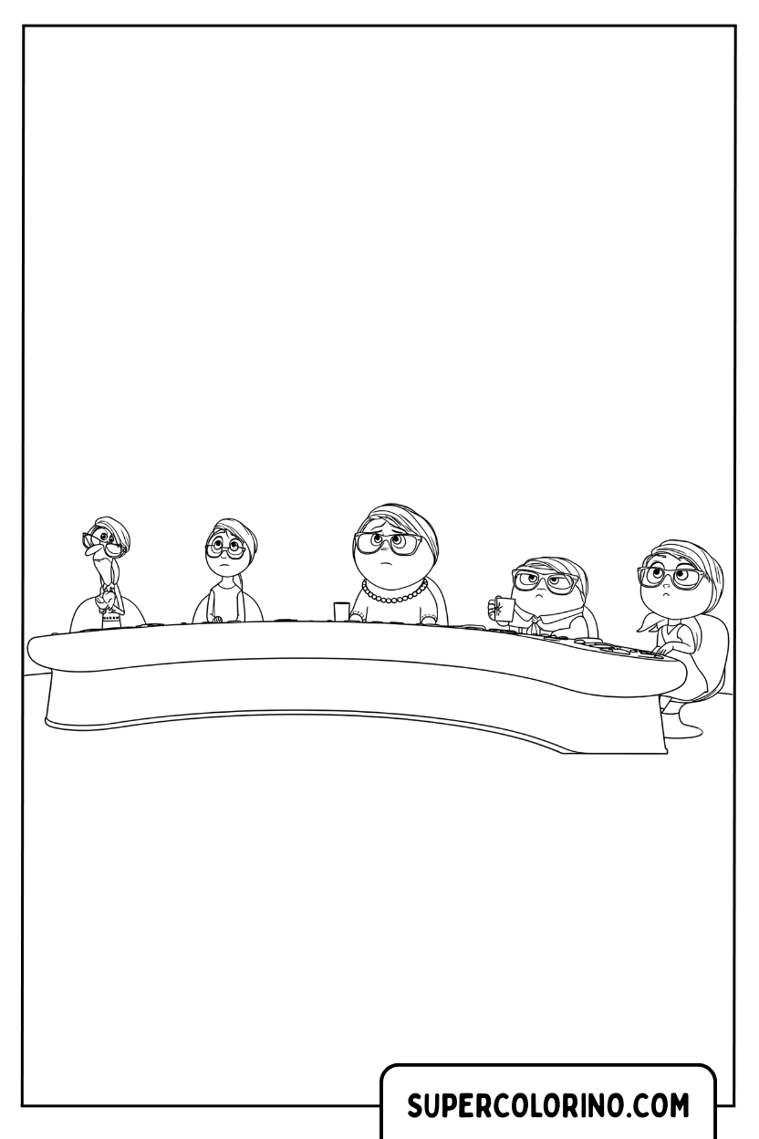 Malvorlage der Emotionsgruppe im Kontrollraum