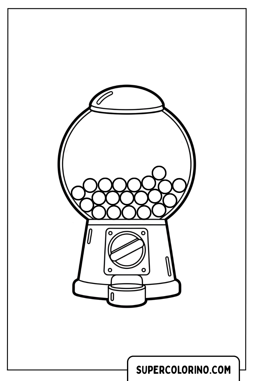 Dessins de machine à mâcher du chewing-gum