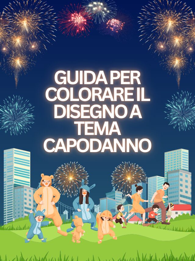 Guida per colorare il disegno a tema Capodanno