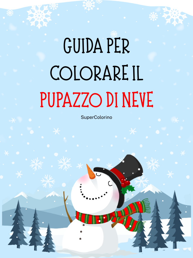 Guida per colorare il pupazzo di neve