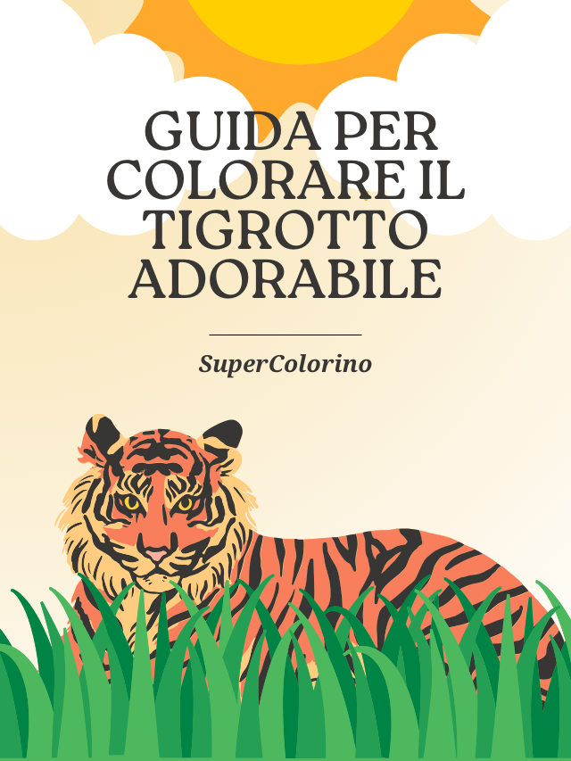 Guida per colorare il tigrotto adorabile