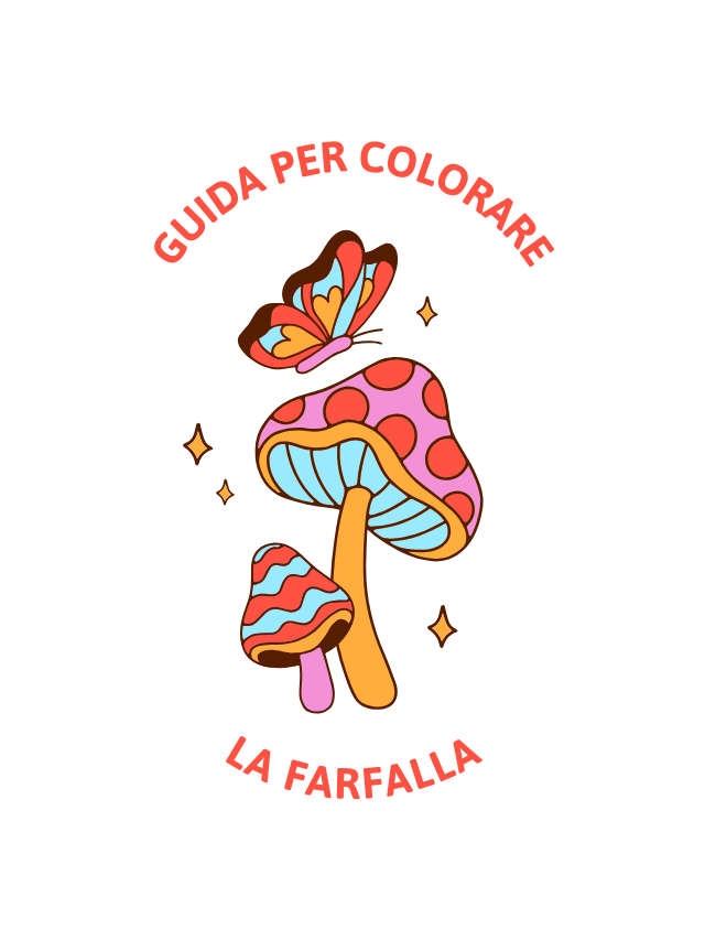 Guida per colorare la farfalla