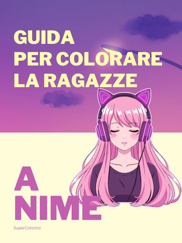 Guida per colorare la ragazza anime