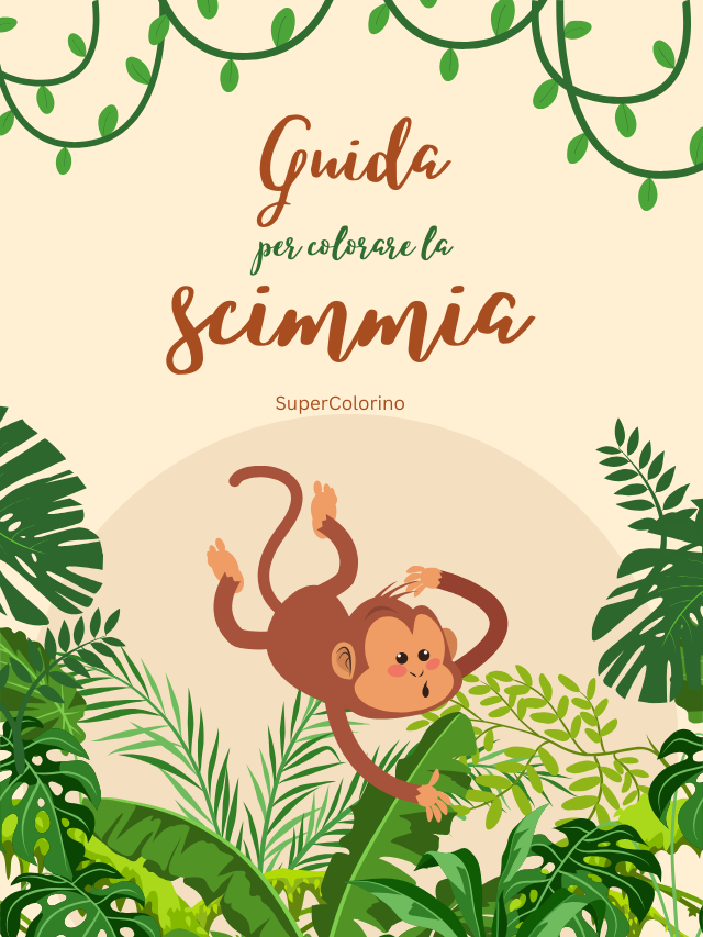 Guida per colorare la scimmia
