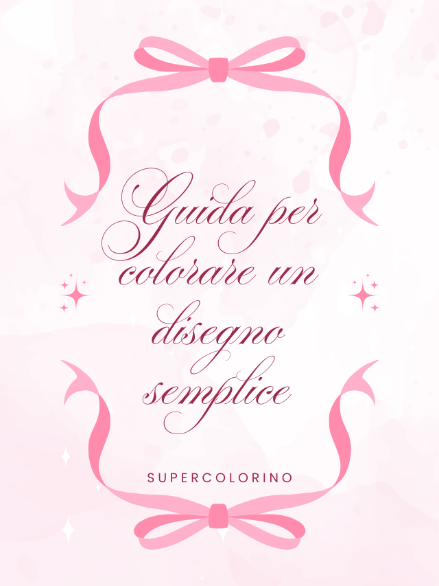Guida per colorare un disegno semplice