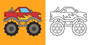 Ausmalbilder Monster Truck ft