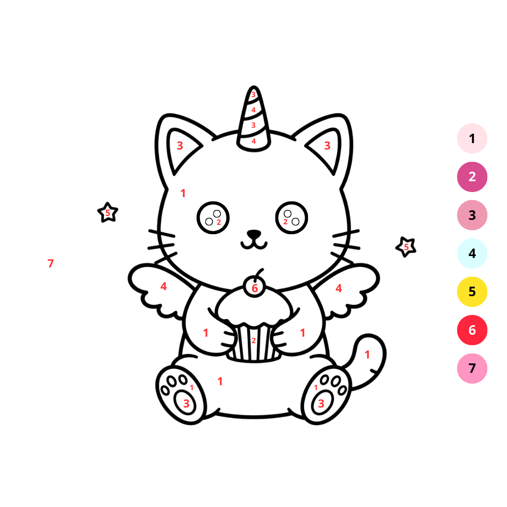 Coloriage chat licorne