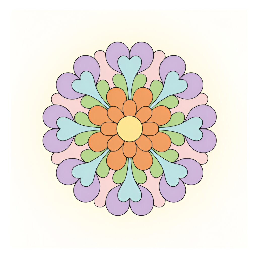 Malvorlage Mandala nach Zahlen