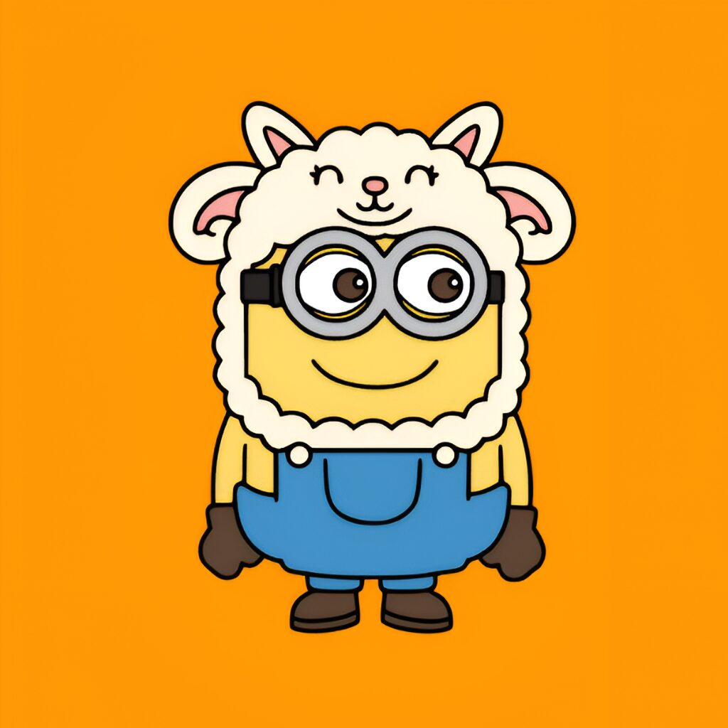 Pagina da colorare numerata dei Minion