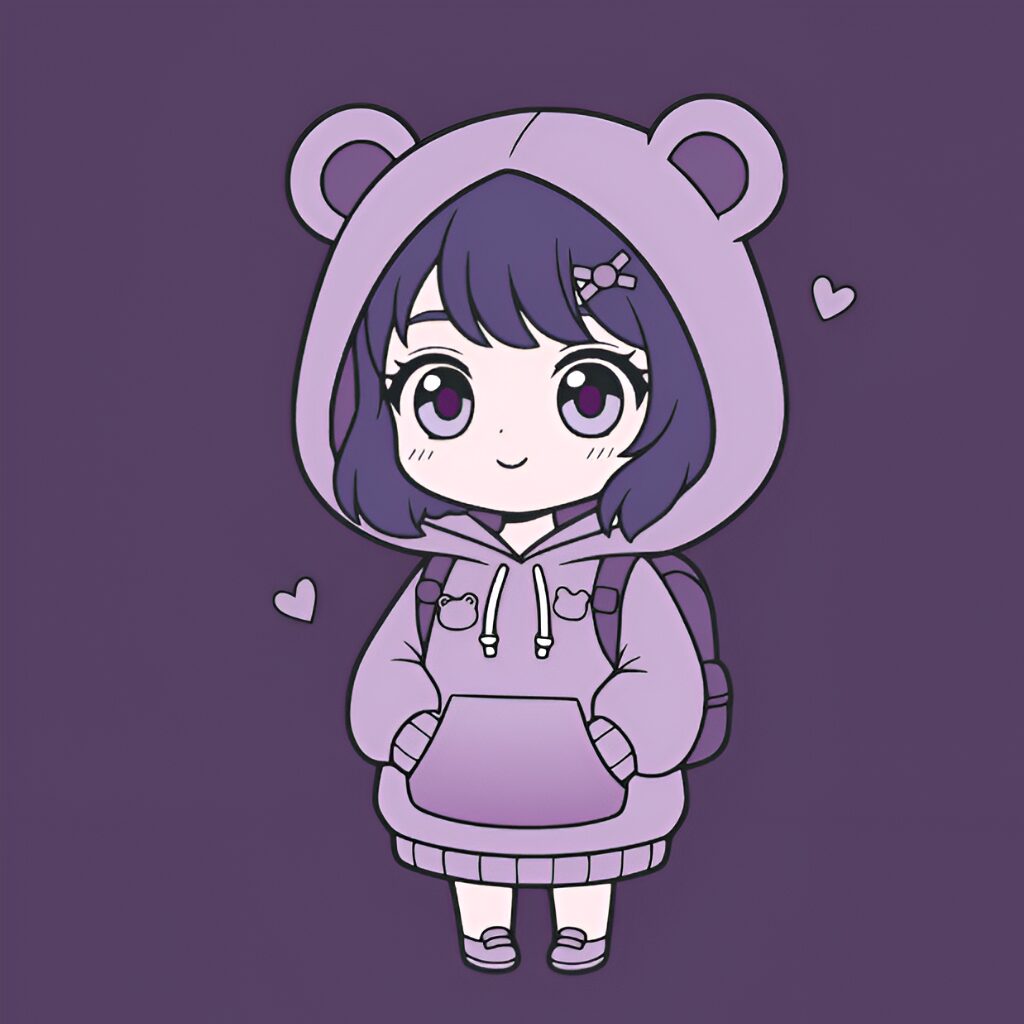 Anime meisje nummer kleurplaat