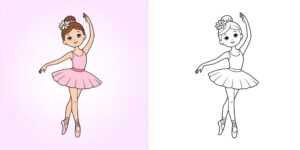 Ballerina Malvorlage ft