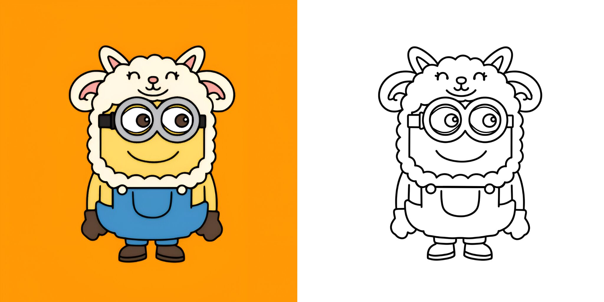 minion da colorare ft