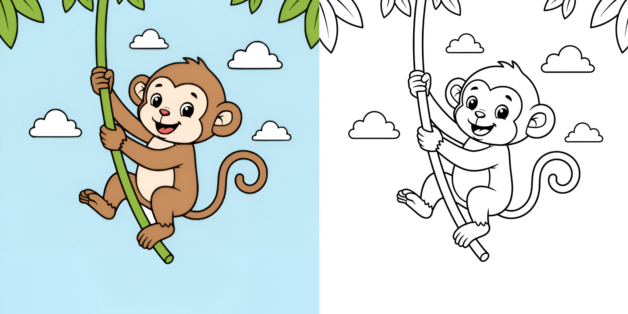 coloriage singe ft