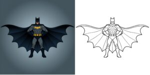 Batman da colorare ft