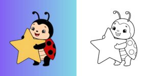 Coccinella da colorare ft